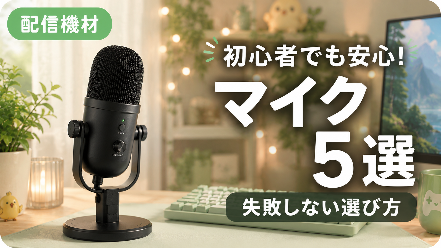 新作ゲーム配信を始める前に整えたい音声環境